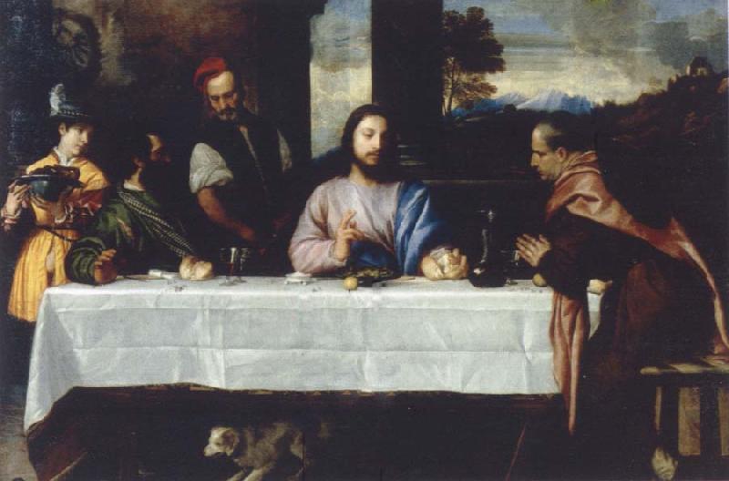 TIZIANO Vecellio The meal in Emmaus oil painting image